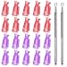 Teenitor Nail Polish Gel Remover Tools with Pack of 20 Acrylic Nail Art Soak Off Clips& 2pcs Cuticle Pusher Stainless Steel