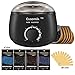 Wax Warmer - Cusomik Waxing Hair Removal Kit Wax Heater with 4 Hard Wax Beans and 20 Wax Applicator Sticks Summer Ready-Painlessly Remove Hair From Bikini Arm Legs at Home