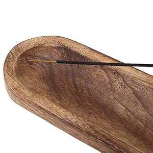 STORE INDYA Beautiful Handmade Wooden Brown Incense Stick Holder Burner –Trough Style Ash Catcher Home Utilities & Accessories – Meditation & Yoga – Great Gift for Any Occasion size 12×4 inch
