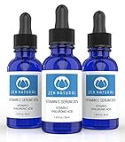 Zen Natural Vitamin C Serum 20% for Face and Skin - With Botanical Hyaluronic Acid and Vitamin E + FREE Bonus E-book Guide on Skin Care & Anti Aging. + Organic Jojoba Oil - 1.25 fl oz