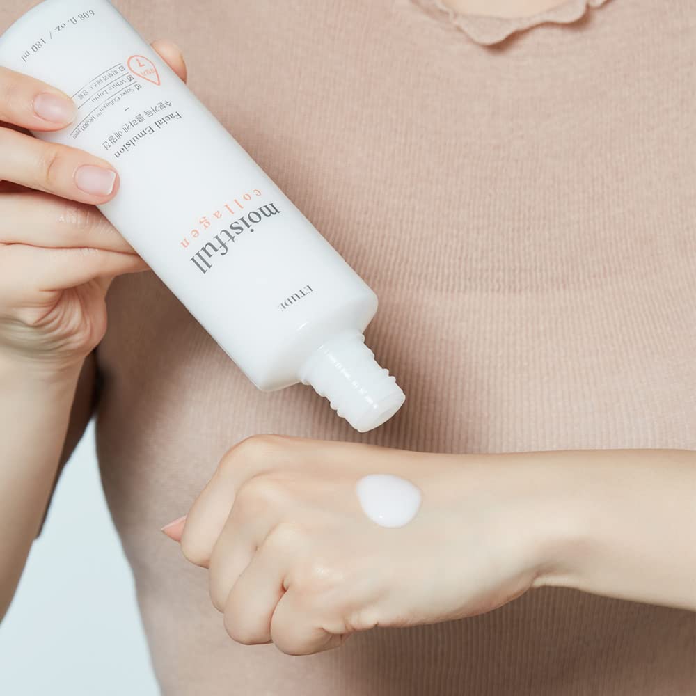 Etude Moistfull Collagen Skin Care Set, Perfect for Gift, Facial Emulsion and Toner, Face Moisturizer, Toner for Face, Super Collagen Water, Instant Moisture Recharge, Korean Skin Care, Beauty