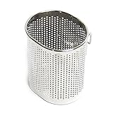 Chopsticks Straws Kitchen Utensil Holder Oval Perforated Stainless Steel Dish Rack Hanging Hook Type Small L3.4