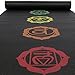 Fit Spirit Printed Yoga Mat, 3mm - Black - 7 Chakra