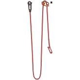 PETZL, Dual Connect Adjust Lanyard Red, Adjustable double lanyard for climbing and mountaineering
