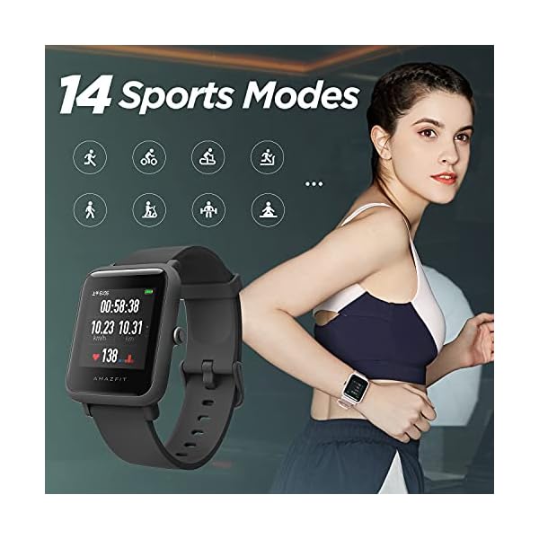 Smart-Watch-for-Men-Amazfit-Bip-S-Lite-Fitness-Watch-with-Heart-Rate-Sleep-Monitor-Always-on-Display-150-Watch-Face-Activity-Tracker-14-Sports-Modes-5-ATM-Waterproof-30-Days-Battery-Life-Black Smart Watch for Men Amazfit Bip S Lite Fitness Watch with Heart Rate, Sleep Monitor, Always-on Display 150+ Watch Face…