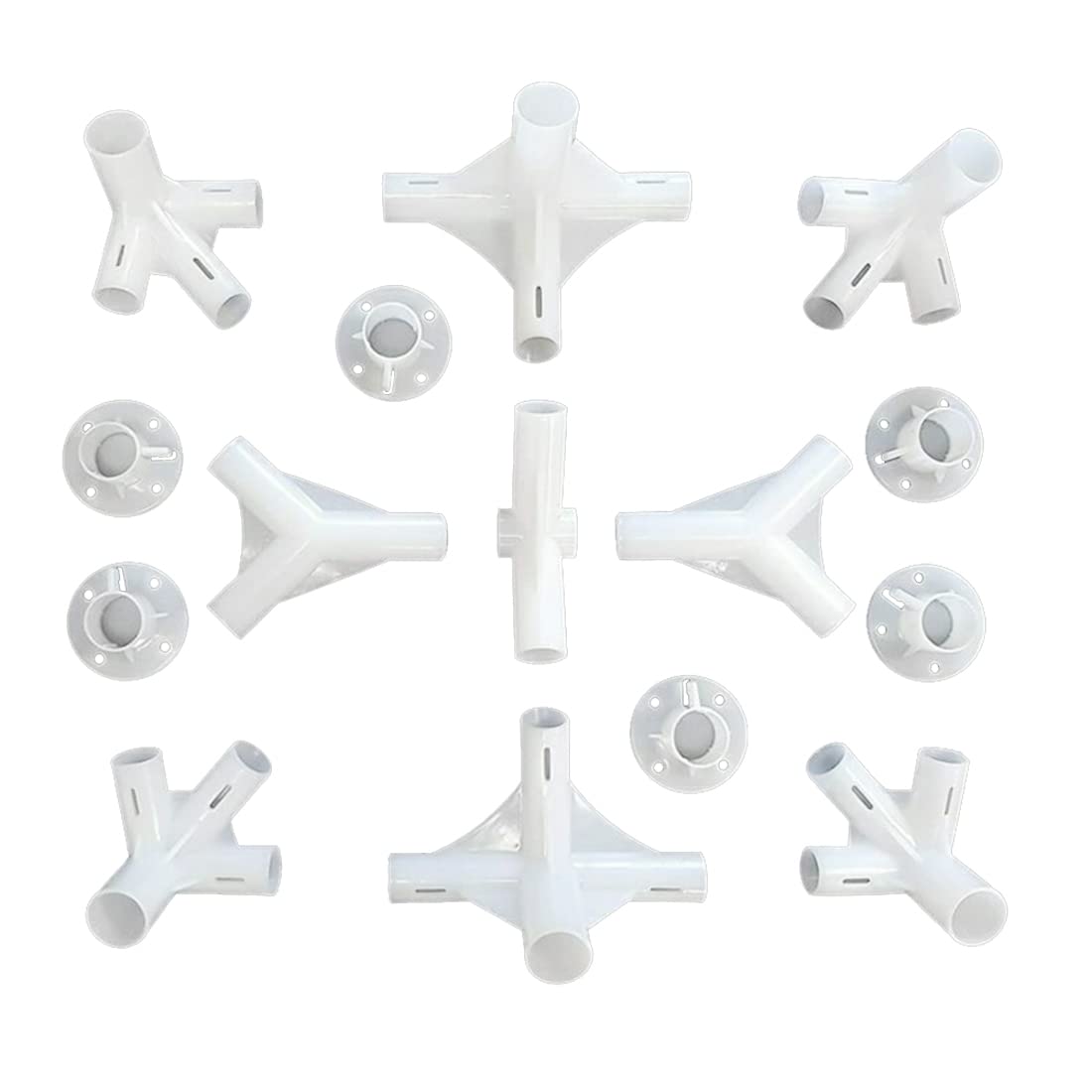 MDYNI 15Pcs Plastic Tent Connector Spare Parts For 3x6m Gazebo Awning Tent Corner Center Connector Feet 25/19mm Outdoor Camping Tool