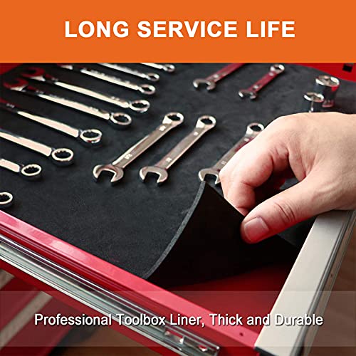 Makitoyo Professional Tool Box Liner and Drawer Liner, NonSlip, Black