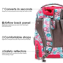 J World New York Sundance Rolling Backpack Girl Boy