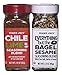 Trader Joe's Seasonings Bundle - Everything But The Bagel Sesame and Chile Lime Seasoning Blends (1 of each)