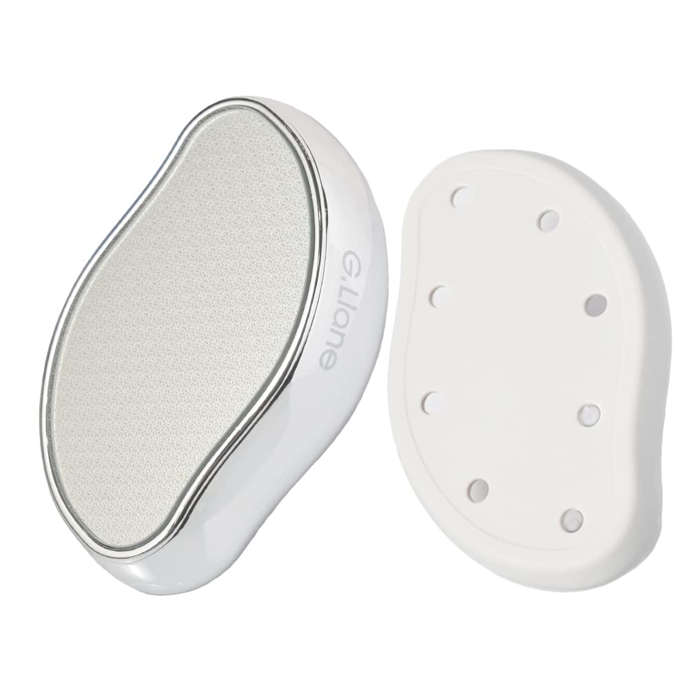 G.Liane Foot Scrubber Callus Remover - Nano Glass Foot File Pedicure Foot Care Painless Dry and Wet Use for Hard Skin Calluses Removal (Silver)