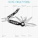 Multitool Knife Pohaku 10-in-1 Pocket Pliers 2.8 inches Blade Foldable Stainless Steel for Outdoor Survival, Camping, Fishing, Hiking,Hunting