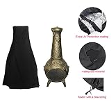 Zulux Chiminea Cover - Premium Outdoor Cover with Durable Waterproof 190T Polyster Material, Outdoor Garden Heater Cover UV Protective Chimney Fire Pit Cover