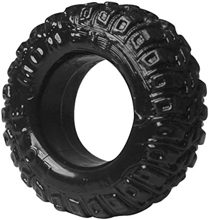 Tire Tread Silicone Cock Ring - Black