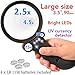 The multipurpose magnifier with light for professionals & collectors | 4 magnification modes | up to 55x magnification | scratch-resistant magnifying glass | for reading, coin, stamp & rock collecting