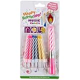 Lily's Home Musical Happy Birthday Singing Party Candle - Pink - 13 Candles