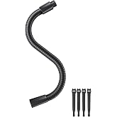 13" Microphone Gooseneck Extension, 5/8-27 Thread, 360&deg; Swivel, Heavy Duty | 2.5 lb High Load Capacity, Flexible Metal Arm, Durable Build, Supports Mic/Webcam/Phone for Podium, Lecture, Recording, DIY