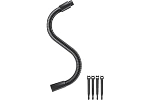 Etour 13-inch Microphone Gooseneck (5/8-27 Thread) - Heavy Duty Universal Mic Arm for Mic Stand, 360° Adjustment, High Load-b