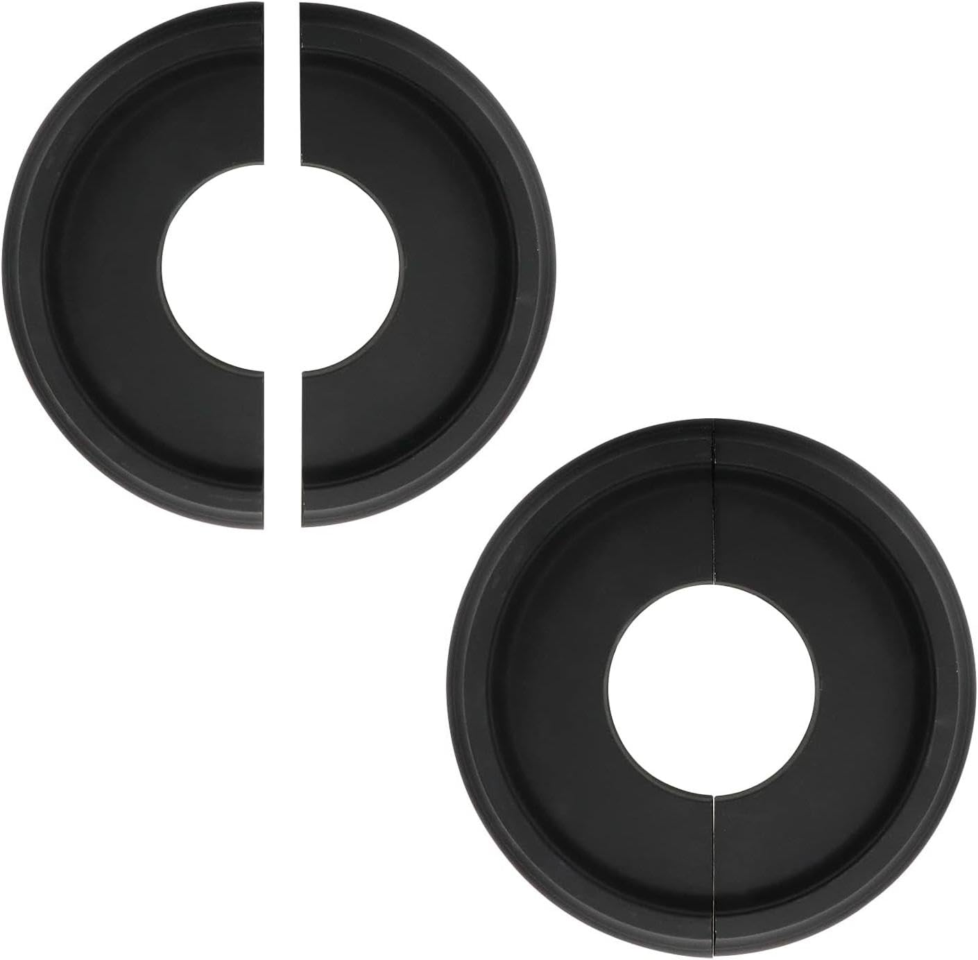 Photo 1 of SIMAIYUN 2 Pcs Black Split Ceiling Medallion, Split Lighting PU Ceiling Fan Light Covers for Light Fixtures and Ceiling Fans 9.8" OD x 3.8" ID