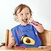 green sprouts Pull-Over Food Bib | Convenient stay-put protection | Absorbent cotton, Wide-coverage, Machine washable