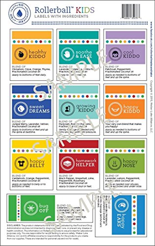 Roller Ball Kids Essential Oil Make And Take Workshop Kit - Includes Labels, Recipes, Postcard Invitations & Tip Sheet For Up To 10 People - Everything You Need To Host Your Own DIY How To Class - Thumbnail 2