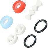 2 Set/8 Pcs Pleochroic Faucet WashersAssortment Kit,Ceramic Disc Cartridges Silicon Washer Insert Turn Replacement for Valve Tap Repairing Faucet Leak Worn Out Washer Replacements,Faucet Parts