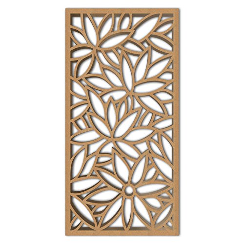 nish! MDF Jali Deco Panel for Room Partition, Screen, Divider, Door 01204 (MDF, 3ft x 6ft