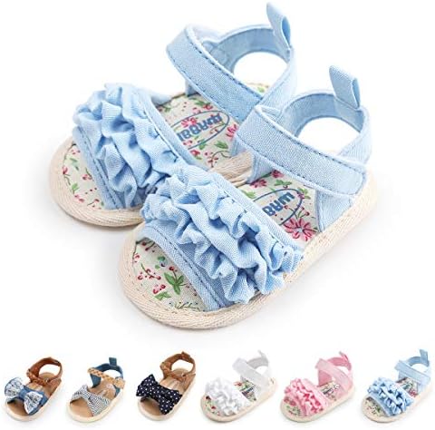 Premium Infant Baby Girl Sandals Soft Sole Summer Princess First Walker Crib Shoes for Newborn、Prewalker