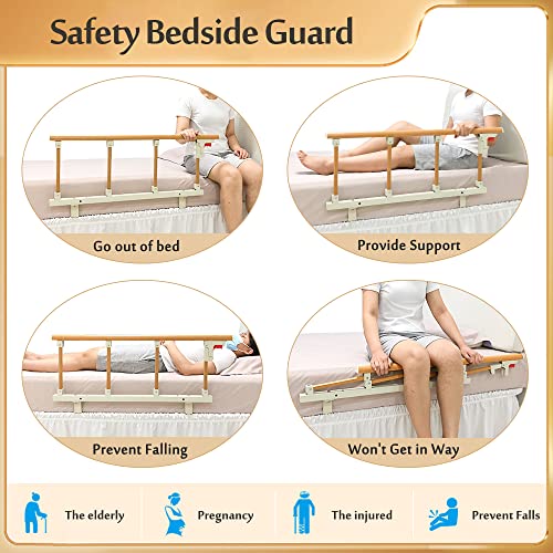 Bed Rails For Elderly Adults Seniors Bed Cane Assist Bar Railings Handle Bedside Rail Adjustable Safety Hospital Assistive Devices Guard Fall Prevention Handicap Grab Bar Support Rail