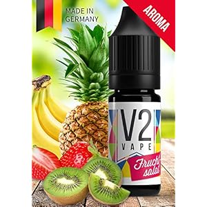 V2 Vape Fruchtsalat AROMA / KONZENTRAT hochdosiertes Premium Lebensmittel-Aroma zum selber mischen von E-Liquid / Liquid-Base für E-Zigarette und E-Shisha 10ml 0mg nikotinfrei