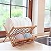 Artmeer Collapsible Bamboo Dish Rack, Holding Plate Holder, Cup Drying Strainer