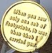 Foot Prints in The Sand Gold Tone Medallion Spiritual Chip Pocket Token Footprints Gift