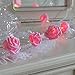 Avanti 20 Led Battery Operated Romantic String Rose Flower Fairy Lamp Light Outdoor for Valentine's Day, Christmas, Wedding, Room, Garden, Patio, Party Festival Decor (Hot Pink)