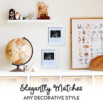 Sonogram Picture Frame White Wooden Baby Ultrasound Photo Frames Cute Nursery Decor Pregnancy Gifts For First Time Moms Announcement For Expecting Parents To Be Keepsake For New