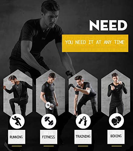 BUYJYA Men's Active Athletic Shorts 5 Pack for Workouts Basketball Football Badminton Exercise Training Running (5pcs, L)