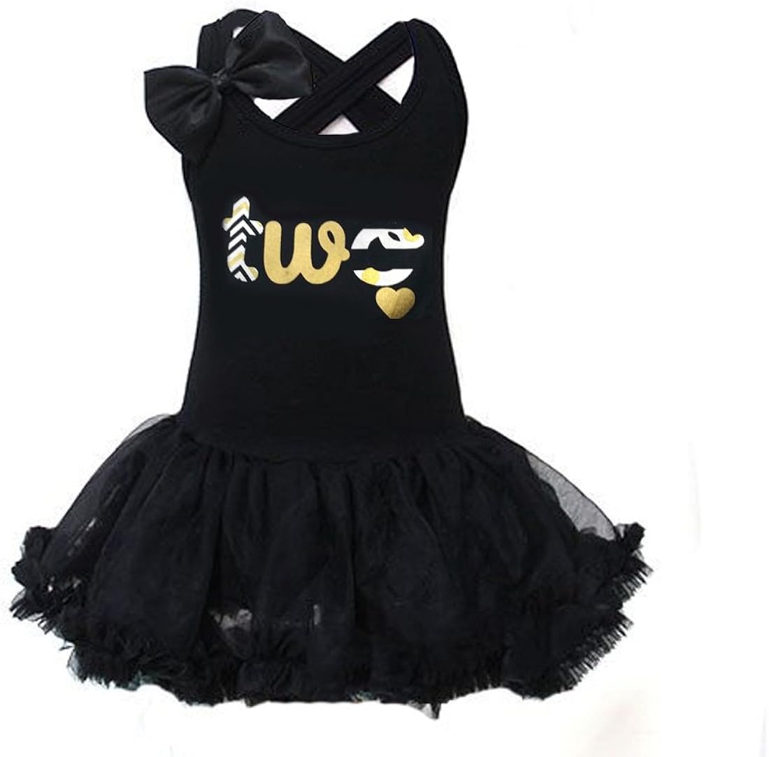 black and gold little girl dresses