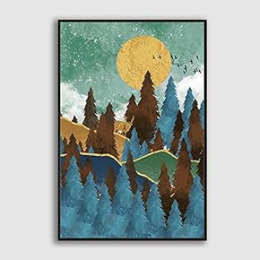 SIGNFORD Framed Canvas Home Artwork Decoration Abstract Scenery...