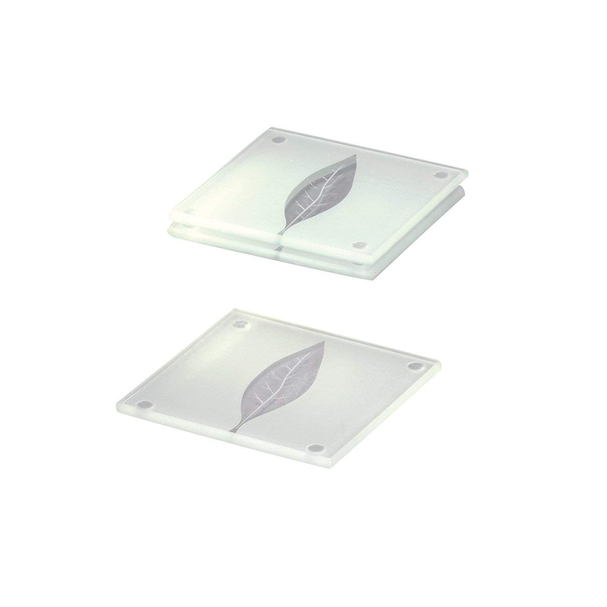 Zeller 26232 10 x 10 cm Coaster Glass, Set of 4