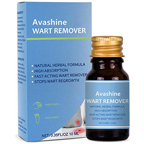 Avashine Wart Removal, Painlessly Removes Common, Hand and Plantar Wart Remover, Maximum Strength Wart Liquid, Strong & Effective Wart Infection Treatment