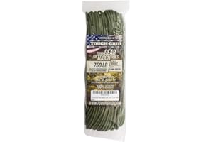 TOUGH-GRID 750 Paracord Rope Nylon Parachute Cord, Made in USA Survival Kit, Outdoor Adventures, Camping, Tactical Gear & Emergency Supplies, Military Type IV Mil-Spec