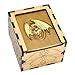 Wood Dice Case DIY Puzzle Storage Box Carved with Dragon & D20 Perfect for RPG, DND, Board or Card Games