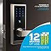 TurboLock TL-100 Bluetooth Smart Lock with in-App Monitoring, Sending and Managing Unlimited eKeys; Weather Sealed, Keyless, Includes Mini Keycards (Brushed Nickel)