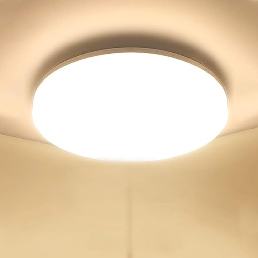 led lampara de techo moderna 48w plafon led de techo ketom blanco calido 3000k 4320lm led plafon ultra delgado ip44 luz de techo para dormitorio bano