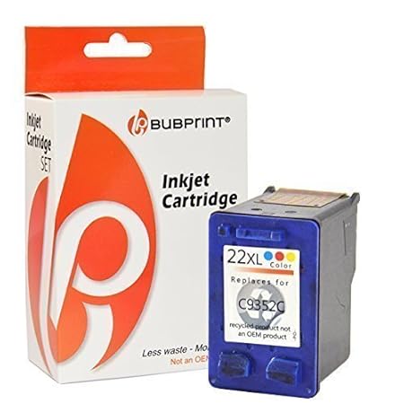 Bubprint Druckerpatrone kompatibel für HP 22 XL HP22 XL 22XL für Deskjet F2180 F2224 F2280 F370 F375 F380 F4180 D1360 D2360 D