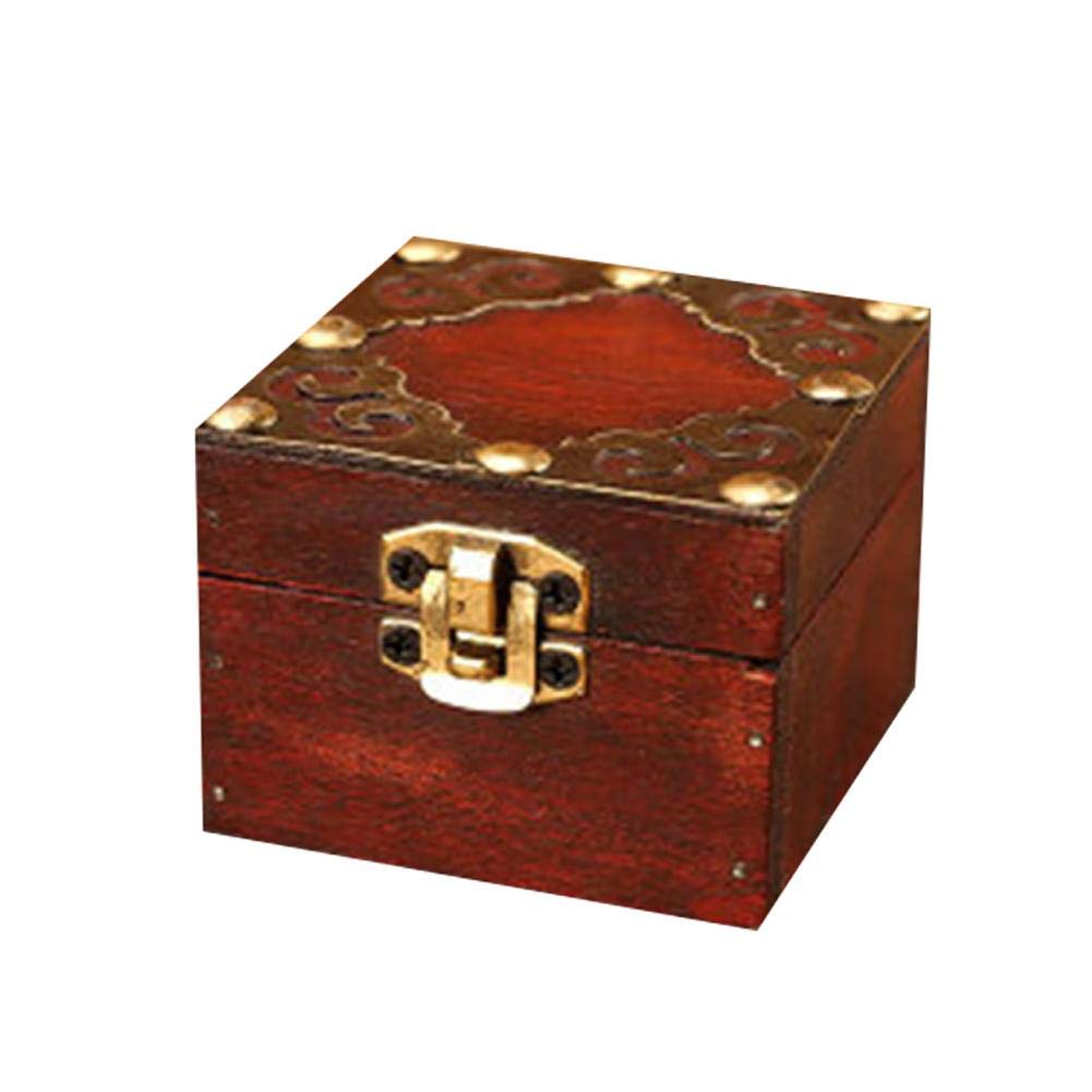 Kentop Cofre del Tesoro de Madera Cofre de Madera Oscura con Grabado S: Amazon.es: Hogar