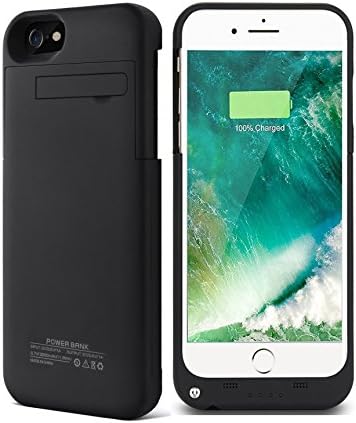 Kattiettery PowerCase-iP7-BK-01 Battery Charger Case Portable Charger Rechargeable External Battery Pack Charging Cases For iPhone 7/6S/6, 3200 mAh - Black