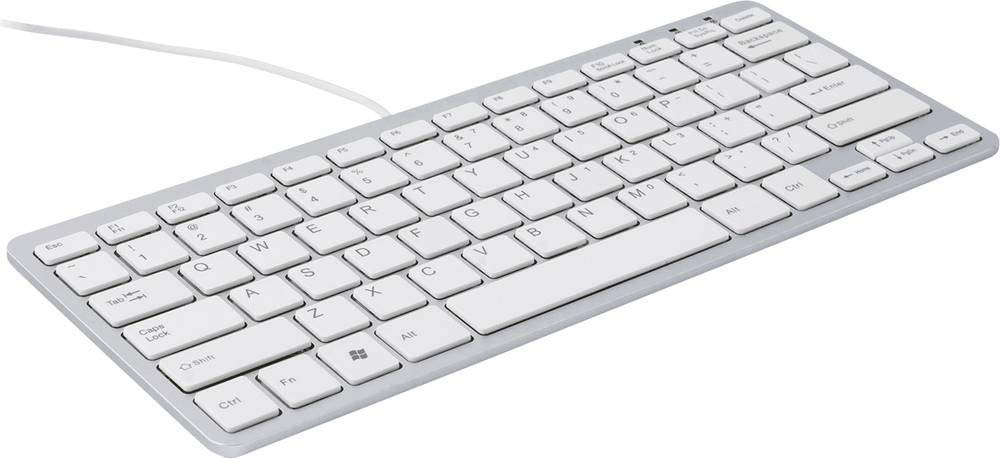 R-Go Compact Keyboard, QWERTY (UK), white, wired