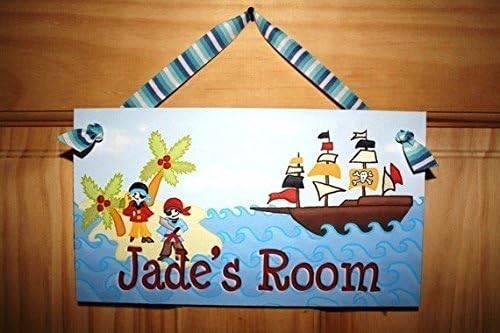 ARghhhhHH Mat-ey Pirate Boys Bedroom Door Sign Personalized Name DOOR SIGN DS0126