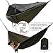 Everest Double Camping Hammock with Mosquito Net | Bug-Free Camping, Hiking, Backpacking & Survival Outdoor Hammock Tent | Reversible, Integrated, Lightweight, Ripstop Nylon | Gray/Green/Net Black