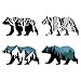 MLM Snow Mountain Forest Silhouette Polar Bear Wall Sticker Animal Wall Decal for Living Room Porch Children Bedroom Study Classroom Nursery Kids Room Décor (Bear)