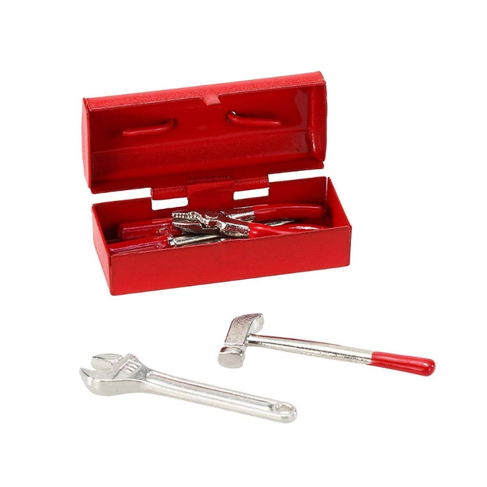 Photo 1 of LAFEINA 1:10 RC Crawler Decoration Tools Mini Decorative Wrench Hammer Screwdriver Toolbox for 1/10 RC Crawler Car SCX10 D90 D110 TF2 TRX4